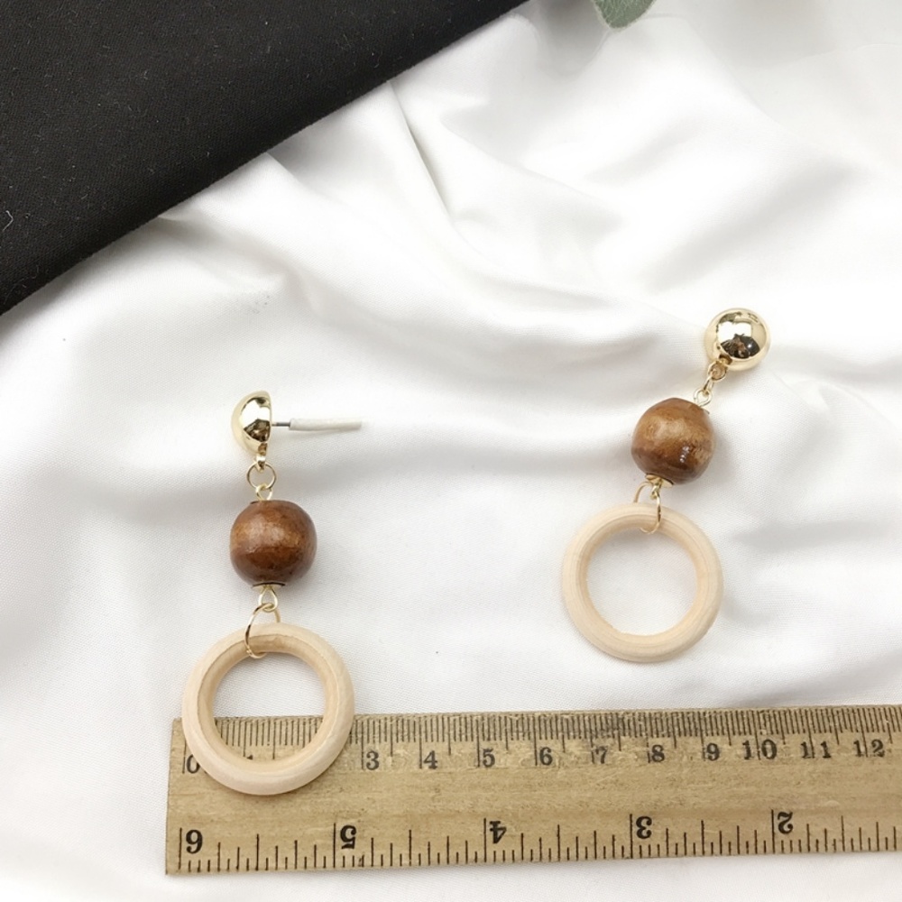 Nature Wood//Natural Elements Drop Earrings - Picture 5 of 5